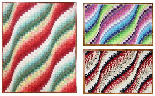 image of 3 ribbon quilts